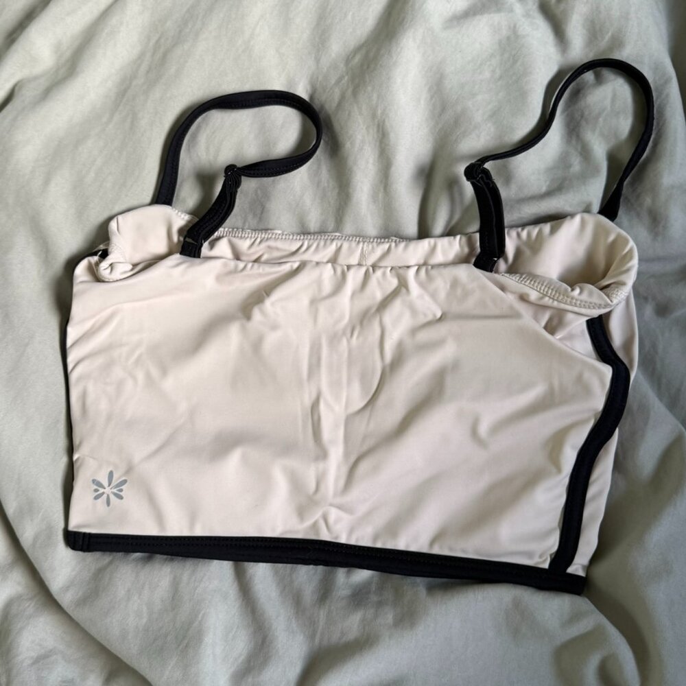 beige bustier workout top - Picture 2 of 3